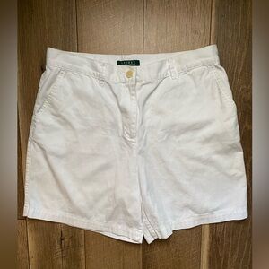 Lauren Ralph Lauren Women's Cotton White Bermuda Shorts